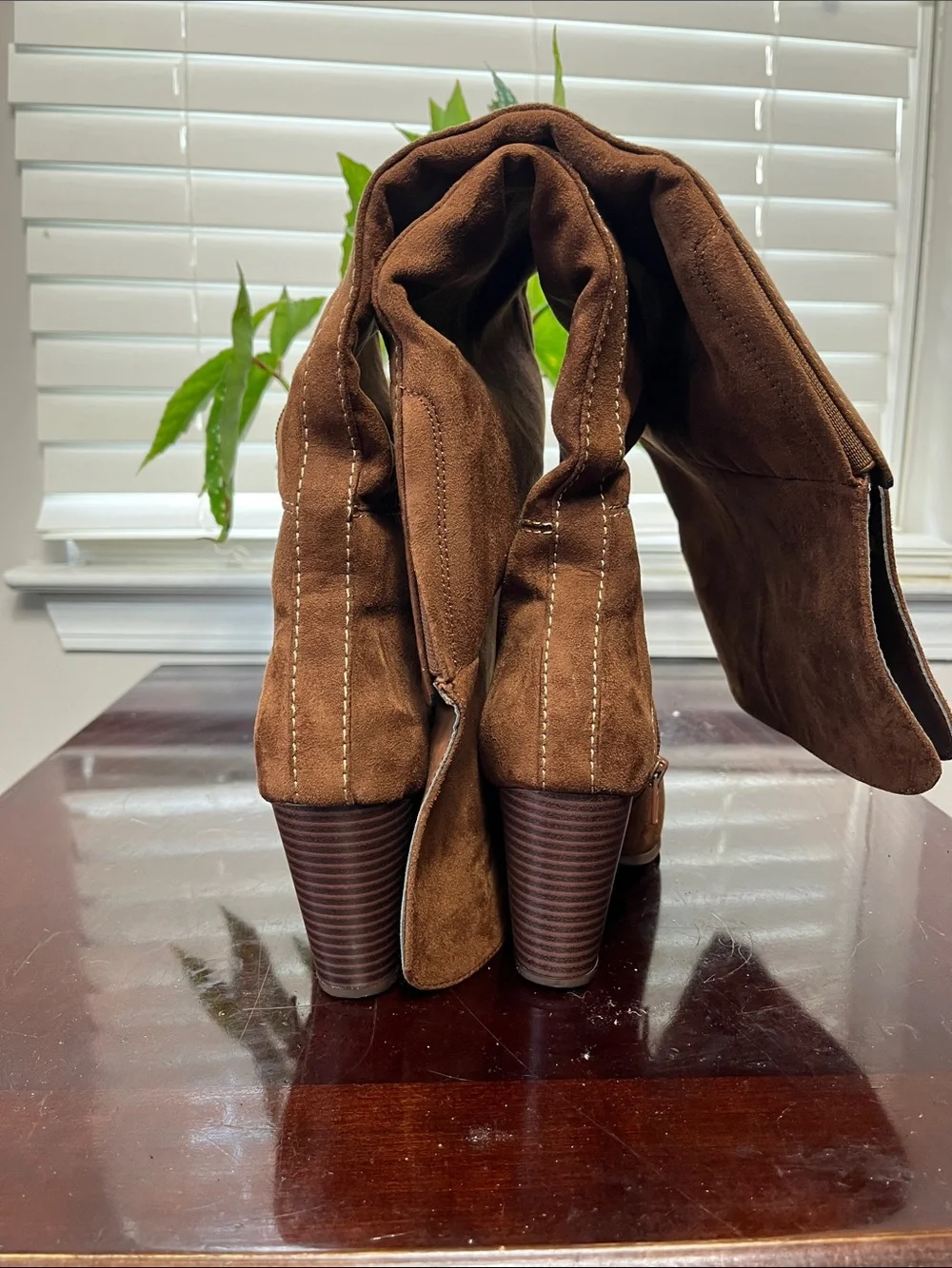 Jasmin  Brown Suede Women's Knee-High Boots size 5.5 m